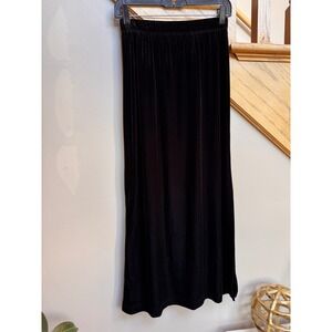 VTG TR‎ Bentley Women Black Velvet Maxi Skirt Small 90s Whimsigoth Dark Romantic